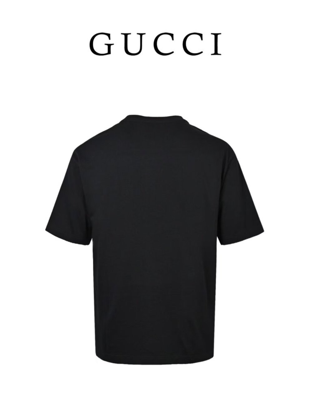 🐰Gucci Black Rabbit Graphic Print Short Sleeve Crew Neck T-Shirt - Picture 2 of 6